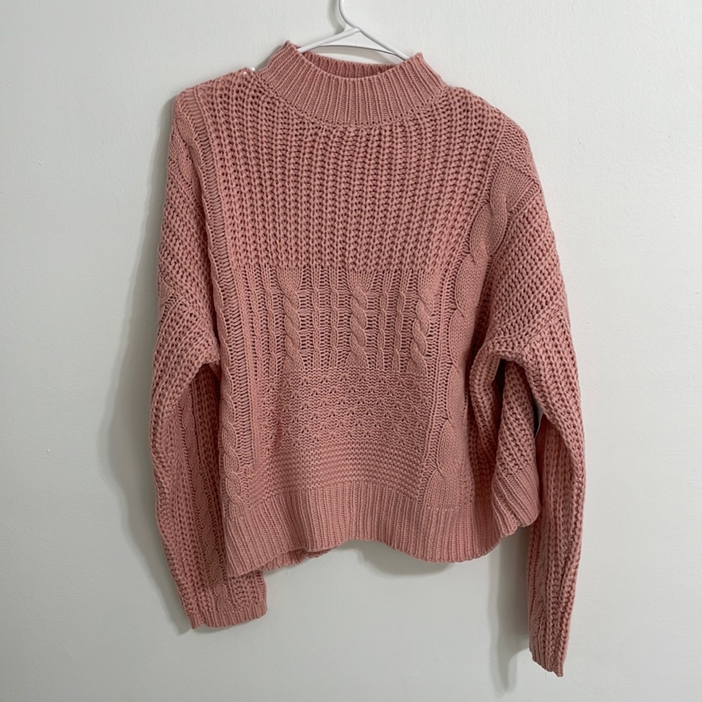 Pink sweater, size large, time and tru